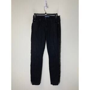 7 For All Mankind Black Stretch Skinny Ankle Jeans Sz 26